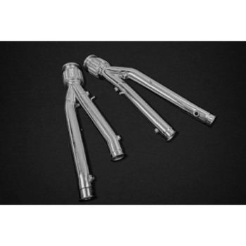 Stainless pipes racing delete catalytic converters with heat shields Capristo Lamborghini Aventador Ultimae LP780 2021-2022