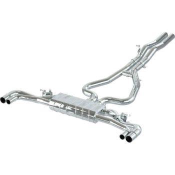 Sistema de escape completo con válvula ECE para colas de escape OEM Capristo Audi RSQ3 2019-2024 02AU10903026