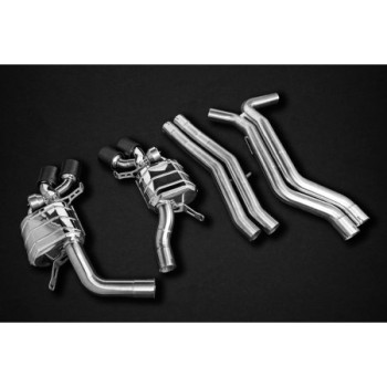 Carbon fibre complete exhaust system with valve ECE and exhaust tips Capristo Audi RS6/RS7 (C8) 2020-2026 02AU01903036-B