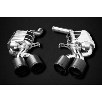 Carbon fibre complete exhaust system with valve ECE and exhaust tips Capristo Audi RS6/RS7 (C8) 2020-2026 02AU01903036-B