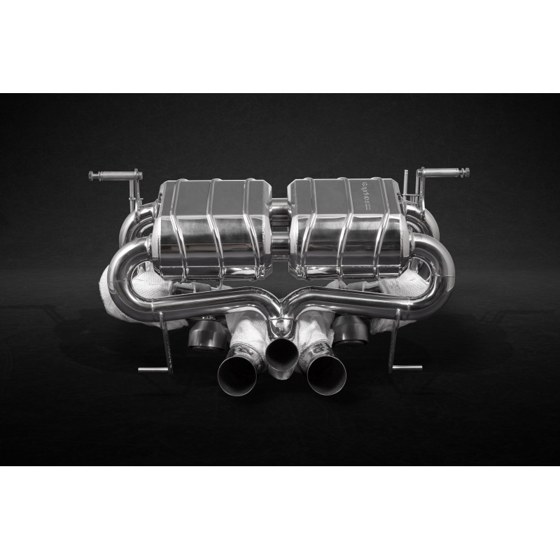 Sistema de escape completo de acero inoxidable con válvula Capristo Lamborghini Avendator S LP740 2016-2021 02LA01303005