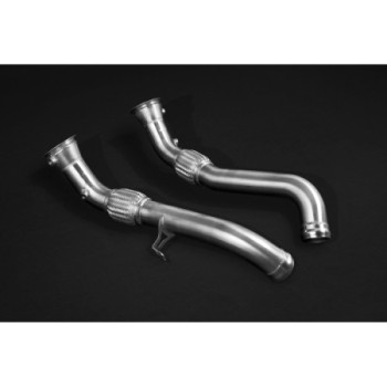 Stainless steel downpipe decat pipes with heat shielding Capristo McLaren MP4-12C 2011-2014 02ML11103005