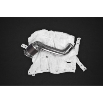 Downpipe in acciaio inox con catalizzatori sportivi e protezione termica Capristo McLaren 720S 2017-2025 02ML110.720SportCat100