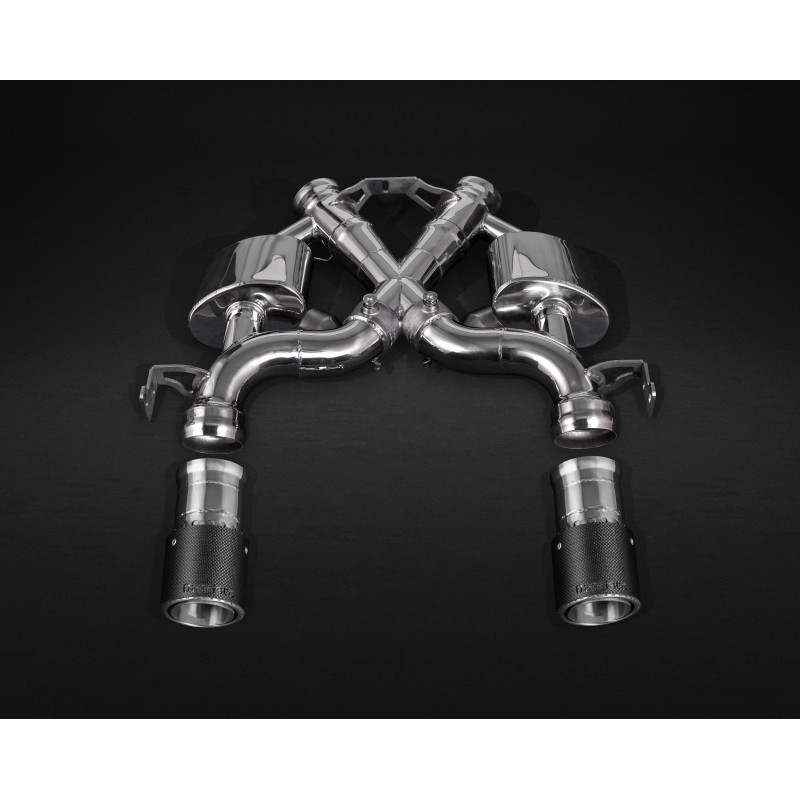 Sistema de escape completo con válvula y colas de escape Capristo McLaren 675LT 2016-2017 02ML110.675Muffler-B