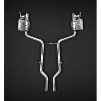 Système d'échappement complet en acier inoxydable avec valve Capristo Mercedes-Benz SL550/500 (R231) 2012-2020 02MB03403001