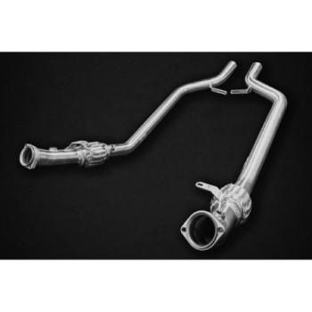 SS pipes replacement silencer centre section with pipes replacement catalytic converters Capristo Mercedes-Benz SL55/63/65