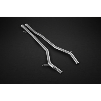 Stainless steel complete exhaust system with valve Capristo Mercedes-Benz S63/500 (W222) Sedan 2014-2016 02MB04403002
