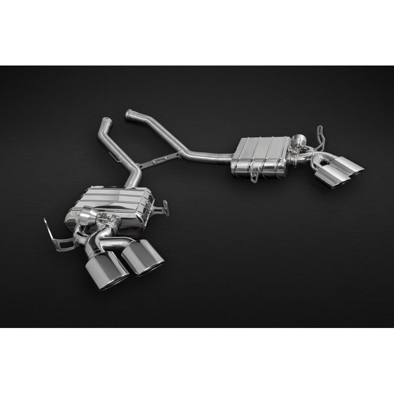 Schalldämpfer hinten mit Klappe und Endrohren Edelstahl Capristo Mercedes-Benz ML63 (W164) 2006-2011 02MB07503005