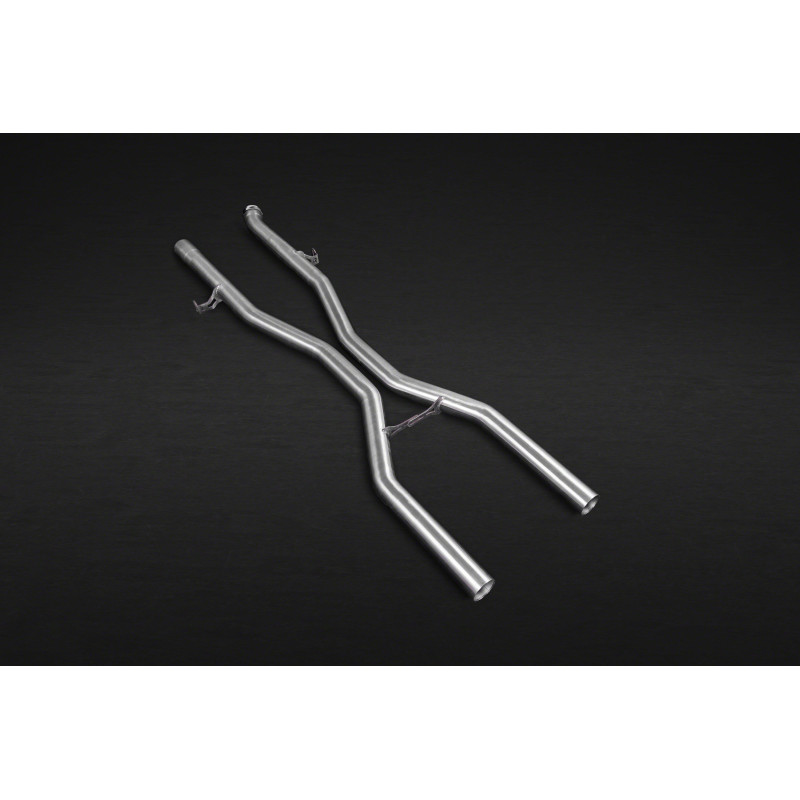 Tubi sostitutivi silenziatore centrale in acciaio inox Capristo Mercedes-Benz ML63 (W164) 2006-2011 02MB07503004
