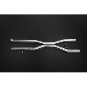 Stainless steel complete exhaust system with valve Capristo Mercedes-Benz GLE550/500 (C292/W166) 2015-2018 02MB09103002