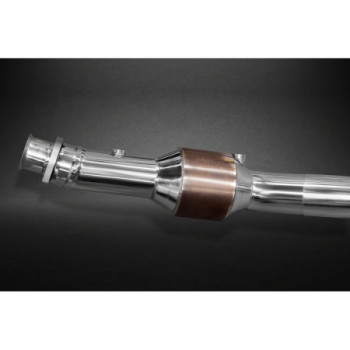 Downpipe aus Edelstahl mit Sportkatalysatoren Capristo Mercedes-Benz GLE550/500 (C292/W166) 2015-2018 02MB09103003