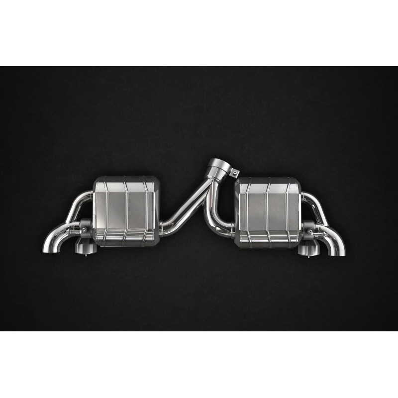 Système d'échappement complet en acier inoxydable avec valve Capristo Mercedes-Benz GLA45 (X156) 2014-2019 02MB08403015