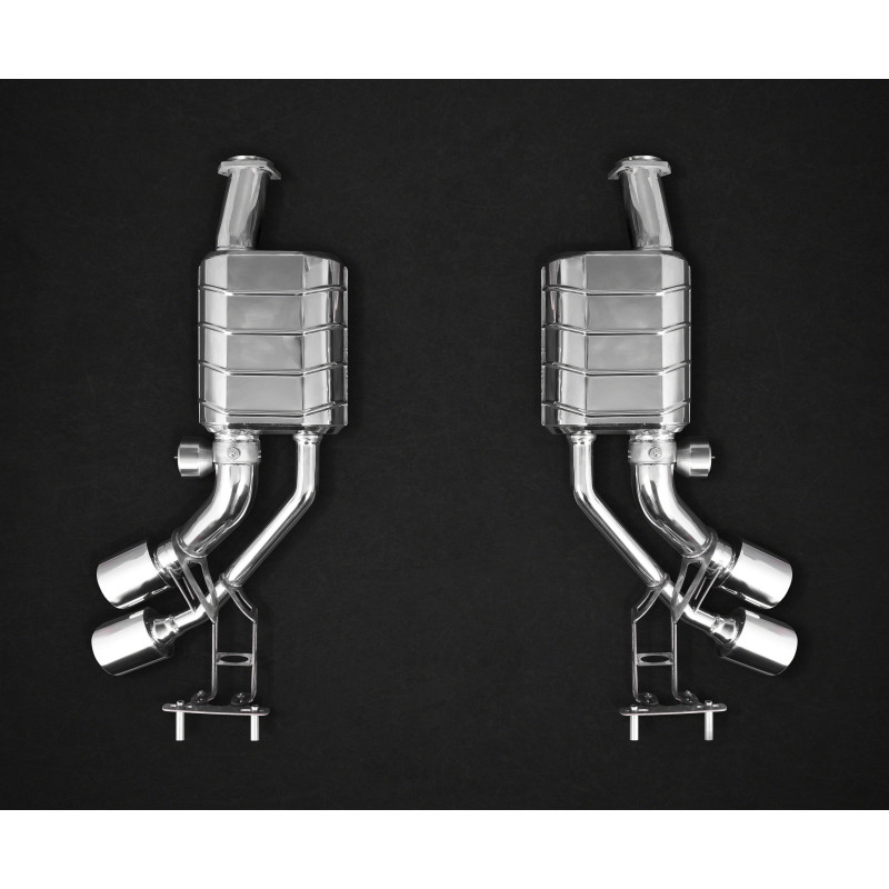 Silenziatori in acciaio inox con valvola ECE doppi Capristo Mercedes-Benz G63 (W463) 2012-2018 02MB08503004