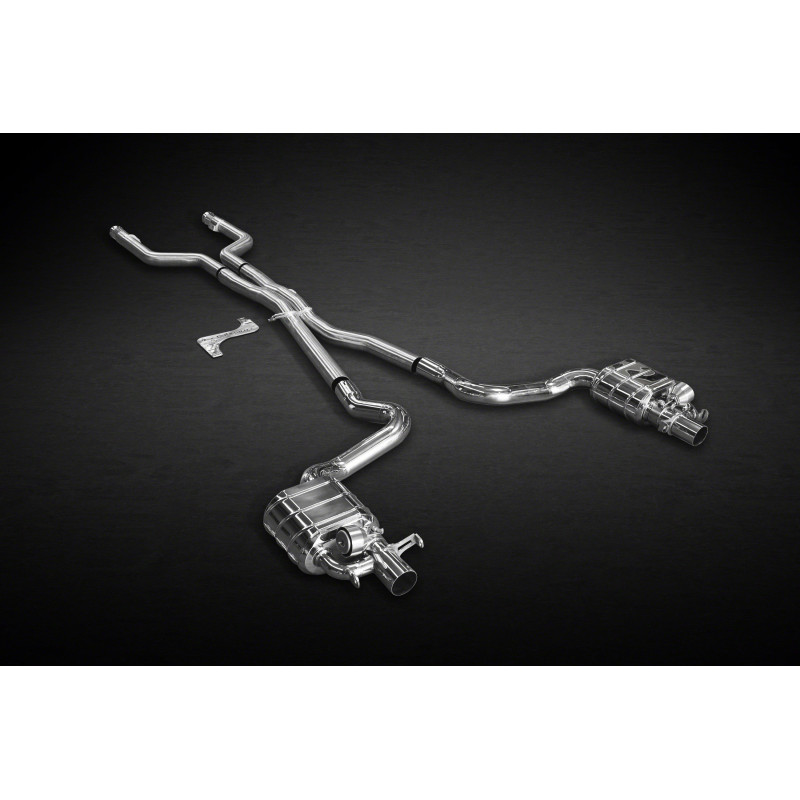 Stainless steel complete exhaust system with valve Capristo Mercedes-Benz C63/S (205) 2015-2018 02MB02003027