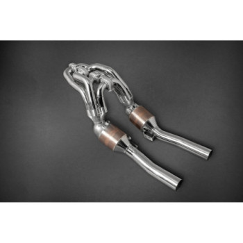 Collettori di scarico decatalizzati in acciaio inox con tubi post-catalizzatore Capristo Mercedes-Benz C63 (204) Black Series