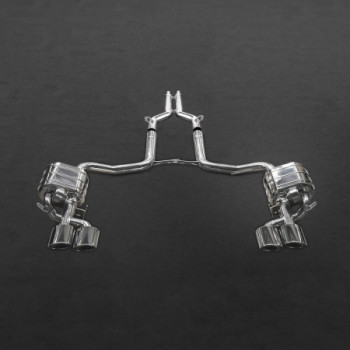 Sistema de escape completo de acero inoxidable con válvula Capristo Mercedes-Benz C63 (204) 2007-2014 02MB02003001