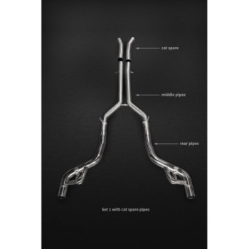 Sistema de escape completo de inox con válvula y supresor de catalizador Capristo Mercedes-Benz AMG GT C (190) 2017-2021