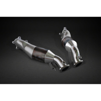 Downpipe in acciaio inox con catalizzatori sportivi Capristo Nissan GTR MK3/4/Nismo 2009-2024 02NI09503004