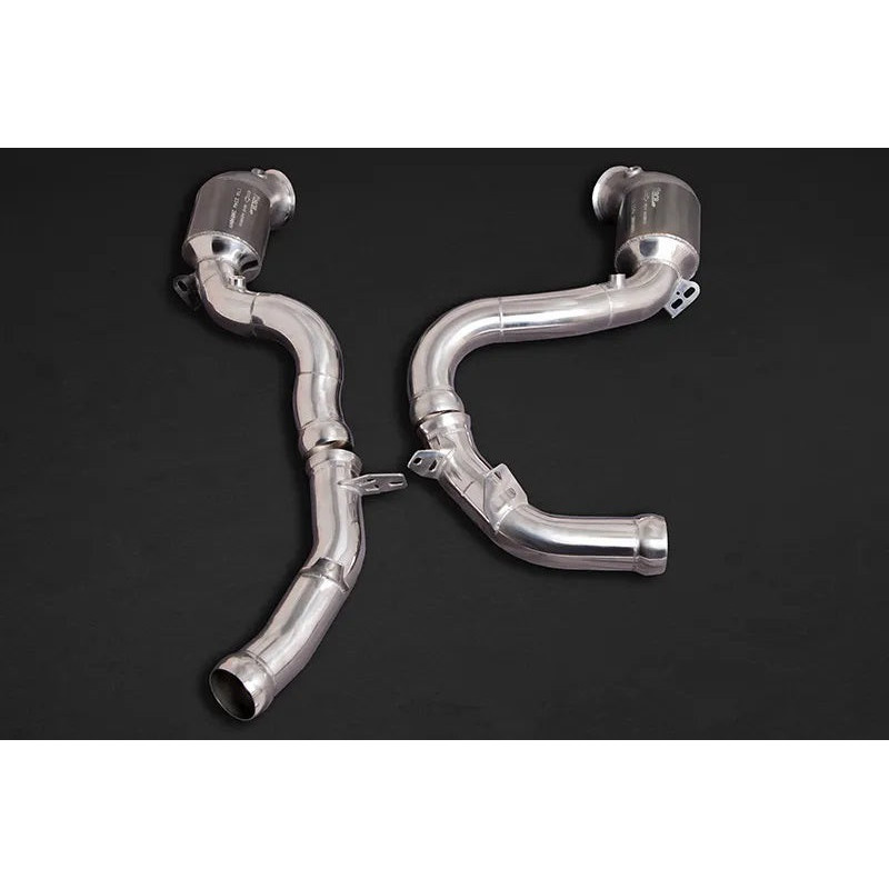 Downpipe en acier inoxydable avec catalyseurs sport à 250 cellules Capristo Nissan GTR MK3/4/Nismo 2009-2024 02MB10703018