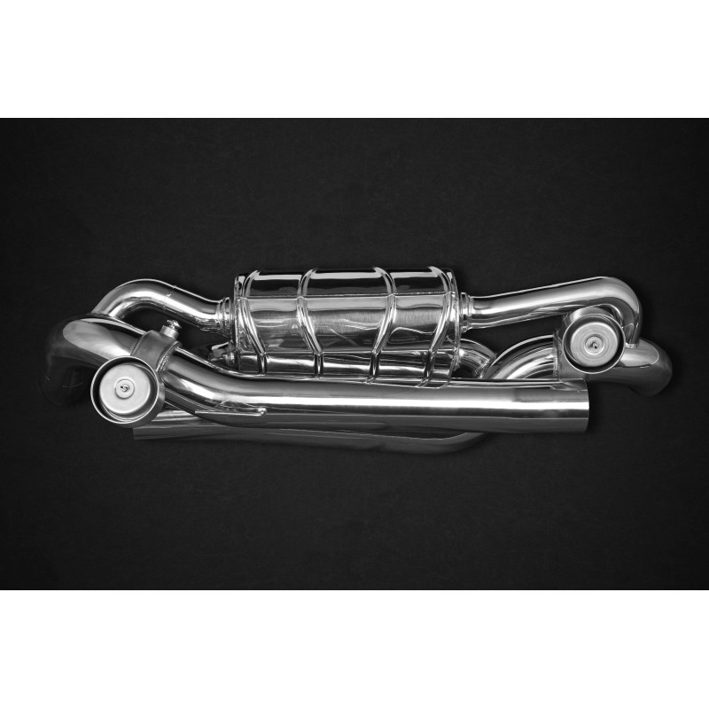 Silenciador trasero de acero inoxidable con válvula Capristo Porsche 911 Carrera GTS (992.1) 2020-2024 02PO11503002