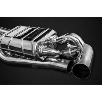 Silenciador trasero de acero inoxidable con válvula Capristo Porsche 911 Carrera GTS (992.1) 2020-2024 02PO11503002