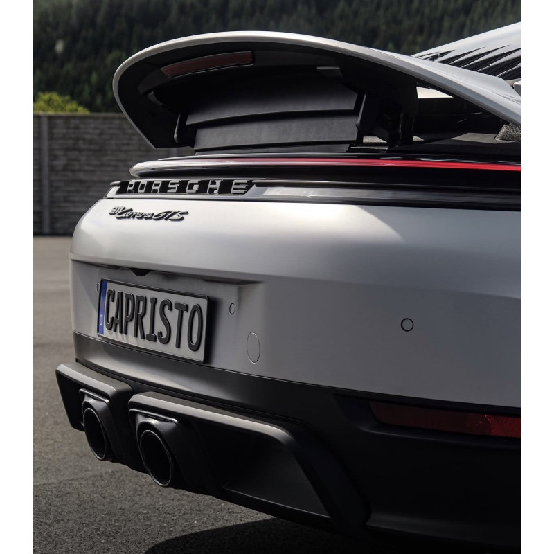 Sistema di scarico completo racing in acciaio inox con valvola Capristo Porsche 911 (992.2) GTS T-Hybrid 2025-2027 02PO11503018