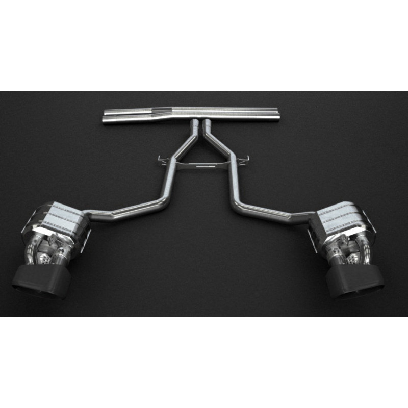 Sistema di scarico completo in acciaio inox con valvola Capristo Porsche Panamera V8 S/4S/GTS (970) 2009-2015 02PO04703005