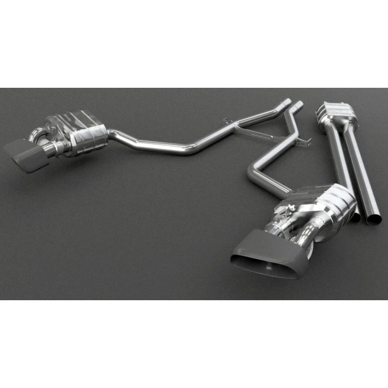 Stainless steel complete exhaust system with valve Capristo Porsche Panamera Turbo/S (970) 2009-2015 02PO04703004