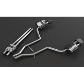 Sistema de escape completo de acero inoxidable con válvula Capristo Porsche Panamera Turbo/S (970) 2009-2015 02PO04703004
