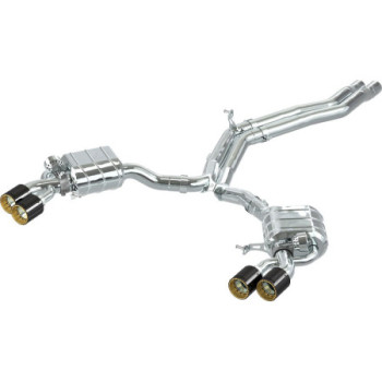 Carbon fibre complete exhaust system with valve ECE and exhaust tips Capristo Audi RS5 (F5) Coupe 2017-2019 02AU00503013-B
