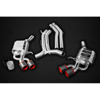 Système d'échappement complet avec valve et embouts en carbone Capristo Audi RS5 (F5 Facelift) Sportback 2020-2025