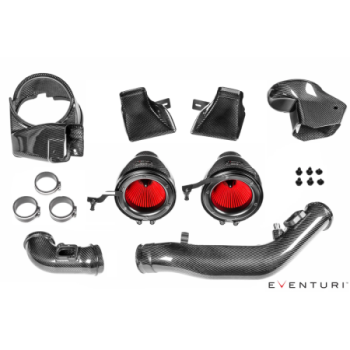 Aspirazione in carbonio Eventuri BMW F8X M3/M4 V2 con condotti sigillati 2014-2020 EVE-F8XMV2-CF-INT
