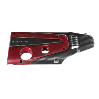 Copri motore in carbonio Eventuri Honda Civic Type R FK8 / FK2 rosso e nero 2015-2021 EVE-FK8FK2-ENG