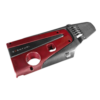 Cache moteur en carbone Eventuri Honda Civic Type R FK8 / FK2 rouge e noir 2015-2021 EVE-FK8FK2-ENG