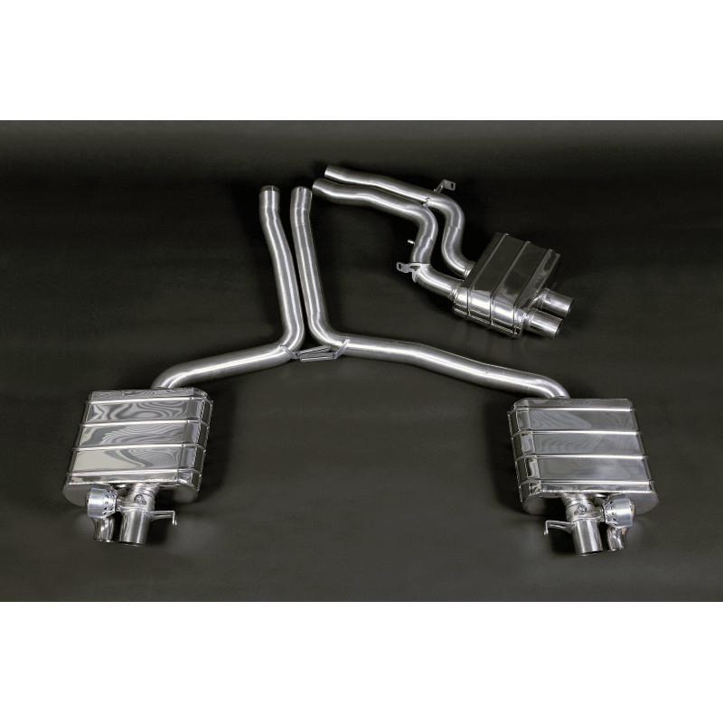 Sistema di scarico completo in acciaio inox con valvola ECE Capristo Audi RS4 (B8) 2012-2015 02AU05203001