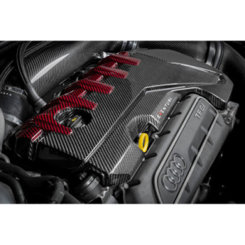 Cache moteur en carbone Eventuri Audi RS3 Gen 2 / TTRS 8S noir e rouge 2017-2020 EVE-ST38V8S-CF-ENG