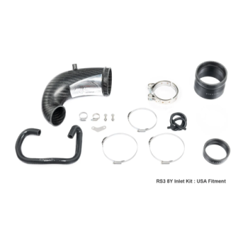 Carbon fibre inlets turbo Eventuri Audi RS3 / TTRS Gen 2 left-hand drive without flange 2016-2026 EVE-TRB8V8S-LHD-NIL
