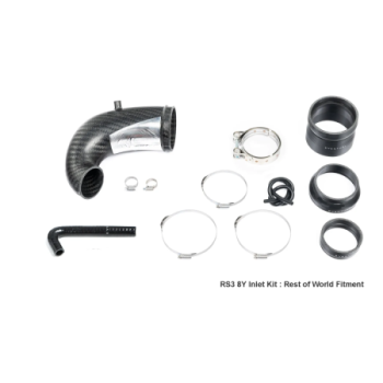 Entrées turbo en carbone Eventuri Audi RS3 / TTRS Gen 2 conduite à gauche sans bride 2016-2026 EVE-TRB8V8S-LHD-NIL
