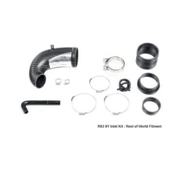 Ingressi turbo in carbonio Eventuri Audi RS3 / TTRS Gen 2 guida a destra senza flangia 2016-2026 EVE-TRB8V8S-RHD-NIL