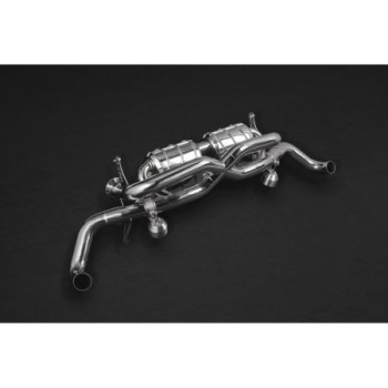 Sistema di scarico completo in acciaio inox con valvola e X-Pipe Capristo Audi R8 V8 (Gen1) Facelift 2012-2016 02AU00803004