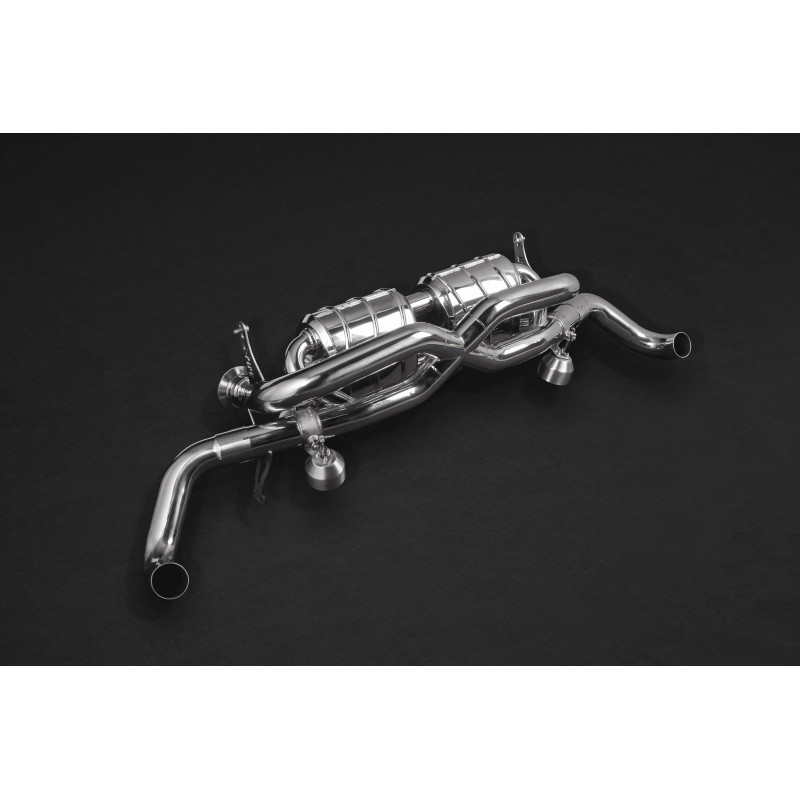 Komplett-Abgasanlage aus Edelstahl mit Klappe und X-Pipe Capristo Audi R8 V8 (Gen1) Facelift 2012-2016 02AU00803004