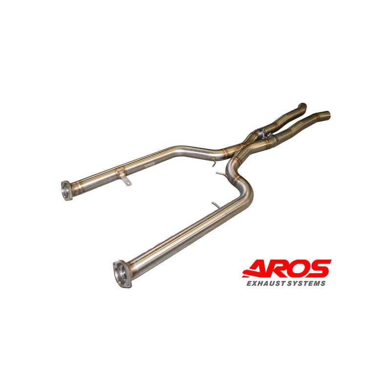 Sezione centrale X-pipe di solo tubo in acciaio inox Aros BMW M2 G87 (460-480 Hp) 2022-2024 BMWM2G87-XPIPE