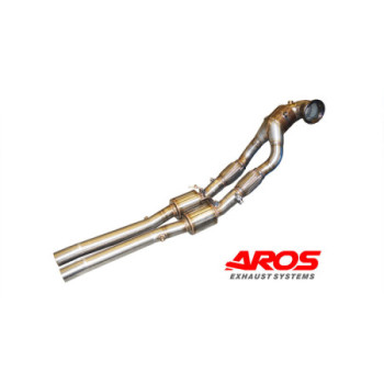 Downpipe Edelstahl mit Kat zum Entfall von OPF und Schalldämpfer Aros Audi RS3 8Y Sedan QUATTRO 2.5 TFSI (400 Hp) 2022-2025