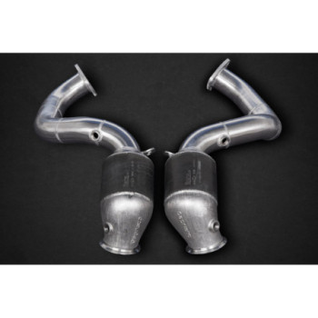 Stainless steel downpipe decat pipes with heat shielding Capristo Aston Martin Vantage/AMR (M177) 2018-2026 02AM050030CD