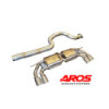 Tube central direct et silencieux arrière en inox avec valves électroniques Ø76 Aros Audi A3 S3 8V/8VA QUATTRO/SPORTBACK