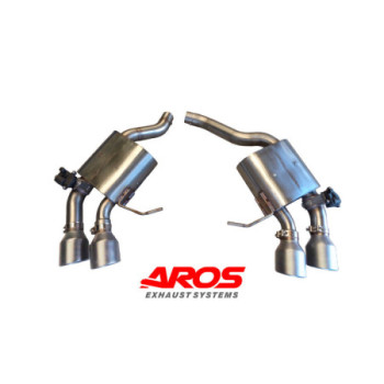 Stainless steel pair of rear sections silenced with electronic valve Aros Porsche Macan 2.0 TFSI (245 Hp) 2024 PRSMCN-FNL