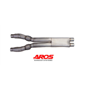 Stainless steel centre section X-pipe straight-through heat-insulated Aros Ferrari California 4.3i V8 (460/490 Hp) 2008-2014
