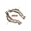 Pareja de downpipes de acero inoxidable con catalizadores Aros Ferrari F8 Tributo 2019-2022 FERRF8T-DP2K