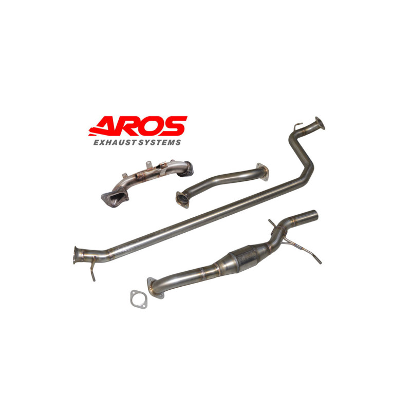 Sistema de escape completo de acero inoxidable con catalizador Aros Suzuki Swift Sport R1 motor térmico (Rally) - SZSH14T-LC1K