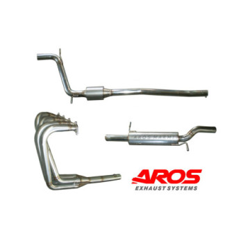 Sistema di scarico completo in acciaio inox con catalizzatore Aros Skoda Fabia Gruppo R2 (Rally) - SKFBG2-ALHS